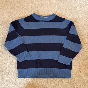 H&M Striped Crewneck Sweater in Navy and Light Blue